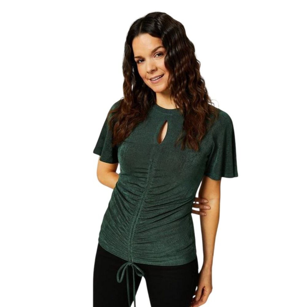 Biba Womens/Ladies Jersey Keyhole Top / Dark Green